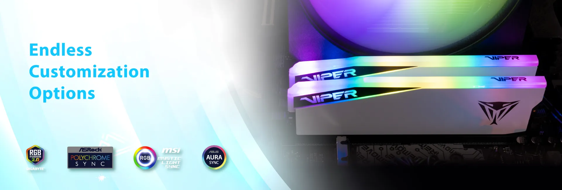 Patriot Viper Elite 5 RGB DDR5 32GB (1 x 32GB) 5200MHz CL36 RAM DIMM Module (White) overview 5