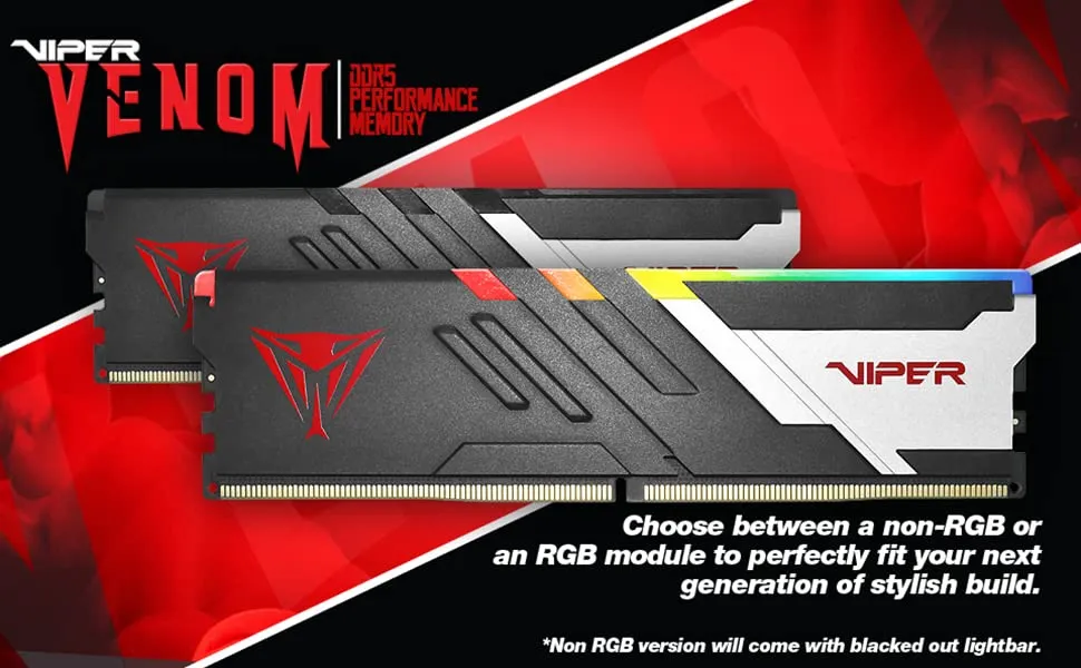 Patriot Viper Venom 32GB (2 x 16GB) DDR5 7200MHz CL34 UDIMM Desktop Ram overview 4