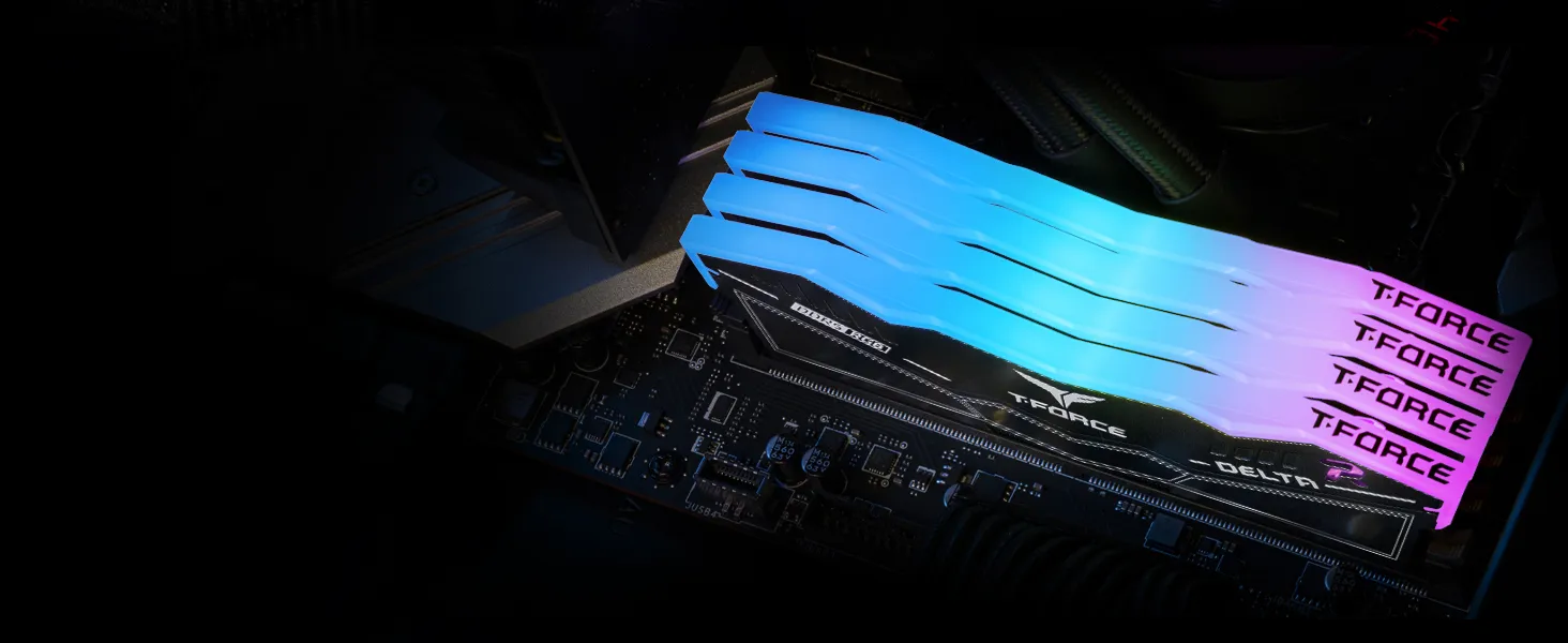 TEAMGROUP T-Force Delta RGB 32GB (2x16GB) DDR5 6000Mhz CL30 Ram (Black) overview 4