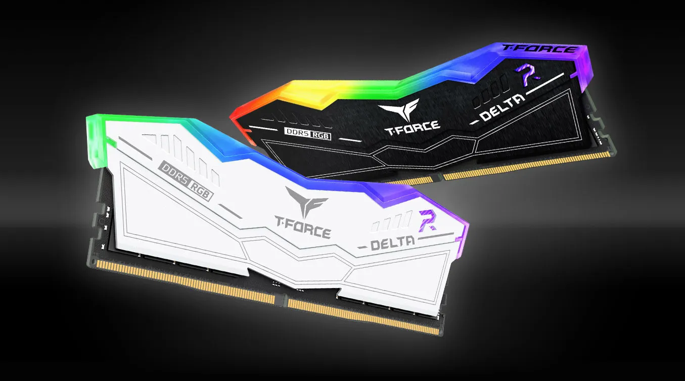 TEAMGROUP T-Force Delta RGB 32GB (2x16GB) DDR5 6000Mhz CL30 Ram (White) overview 2