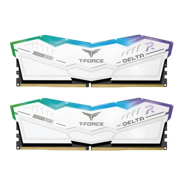 TeamGroup T-Force Delta RGB 32GB (16GBx2) DDR5 6000MHz Desktop RAM (White)