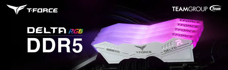TeamGroup T-Force Delta RGB 32GB (32GBx1) DDR5 5200MHz CL40 Ram (Black) overview 1