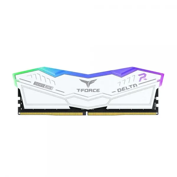 TeamGroup T-Force Delta RGB 32GB (32GBx1) DDR5 5200MHz CL40 Ram (White)