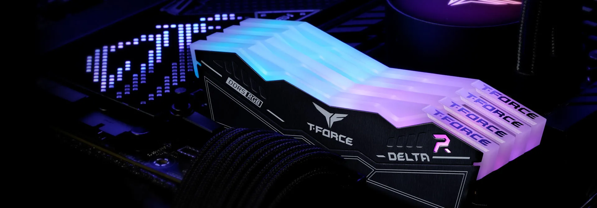 TeamGroup T-Force Delta RGB 64GB (32GBx2) DDR5 5200MHz CL40 Desktop RAM (Black) overview 1