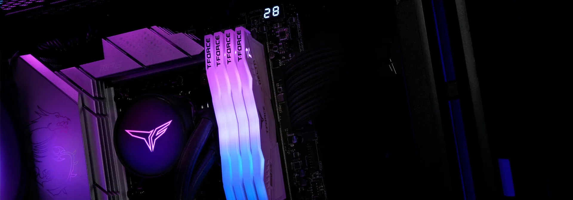 TeamGroup T-Force Delta RGB 64GB (32GBx2) DDR5 5200MHz CL40 Desktop RAM (White) overview 8