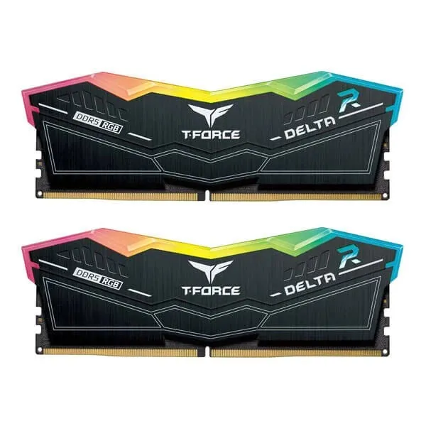 TeamGroup T-Force Delta RGB 64GB (32GBx2) DDR5 6000MHz Desktop RAM (Black)