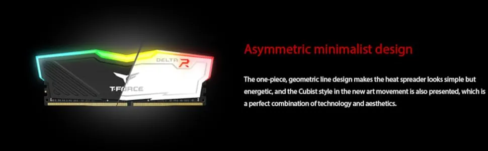TeamGroup T-Force Delta RGB 8GB (8GBX1) DDR4 Ram 3600Mhz - Black overview 3
