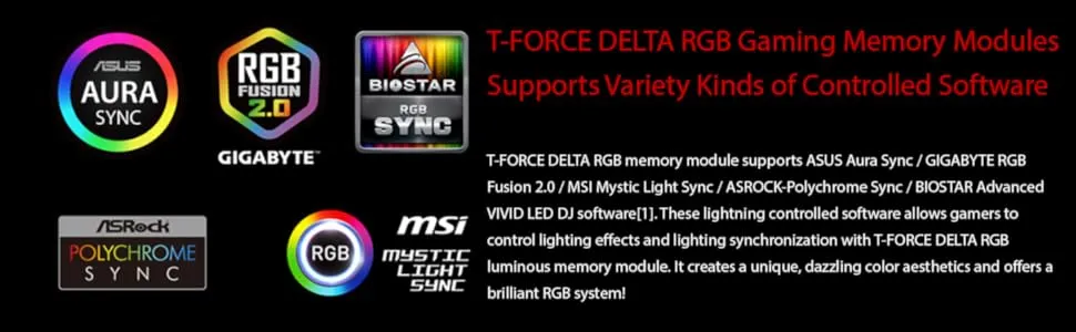 TeamGroup T-Force Delta RGB 8GB (8GBX1) DDR4 Ram 3600Mhz - Black overview 5