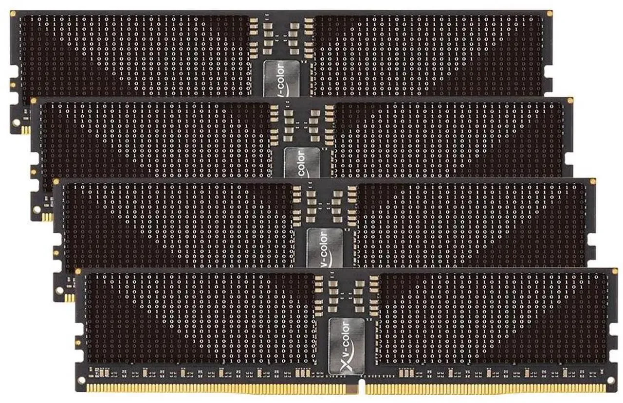 V-COLOR DDR5 512GB (128GBx4) 5600MHz CL38 4Rx4 OC R-DIMM 1.25V Memory Ram for TRX50 Workstation (TRA5128G56Q438Q) overview 1