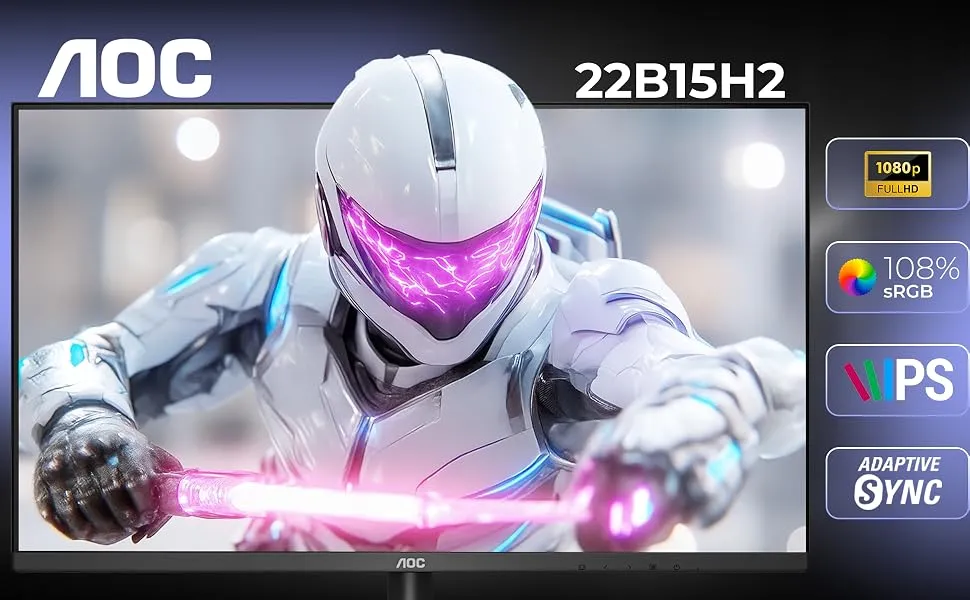 AOC 22B15H2 21.45” Full HD IPS Monitor overview 1