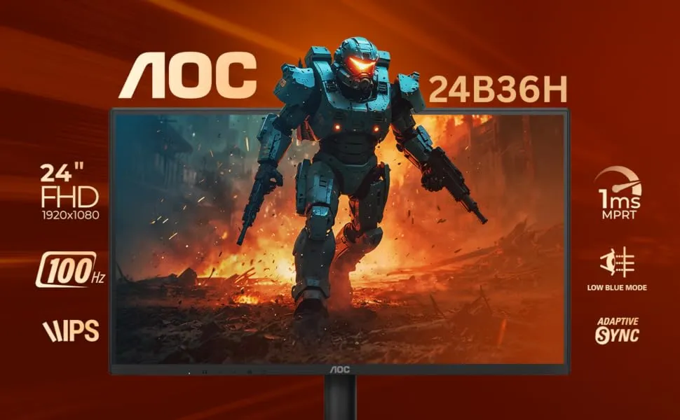 AOC 24B36H 24 Inch Monitor overview 1