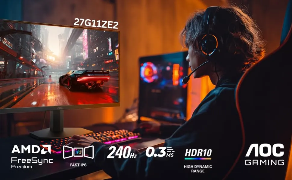AOC 27G11ZE2 27 Inch Gaming Monitor overview 1