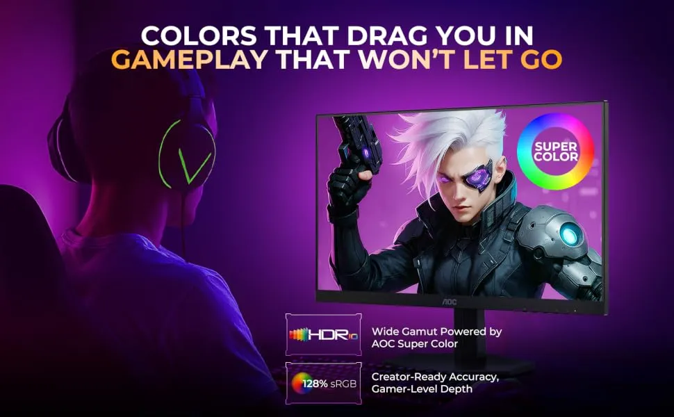 AOC 27G42E 27 inch FHD Fast IPS Gaming Monitor overview 2