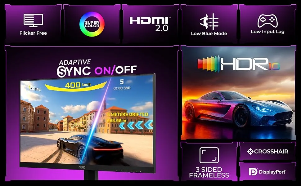 AOC 27G42E 27 inch FHD Fast IPS Gaming Monitor overview 5