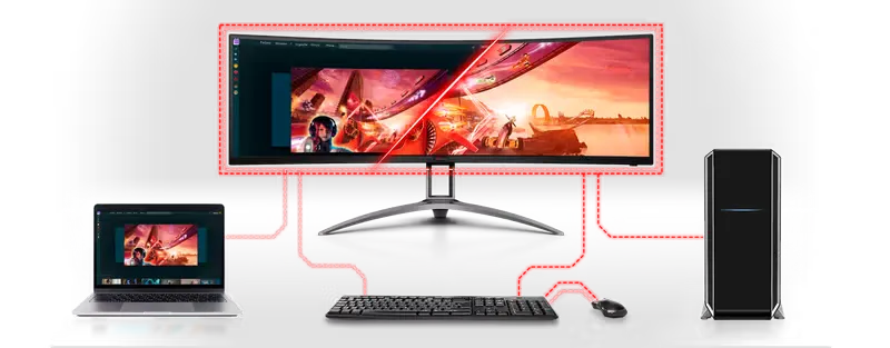 AOC Agon AG493UCX2 49 Inch Curved Gaming Monitor overview 4