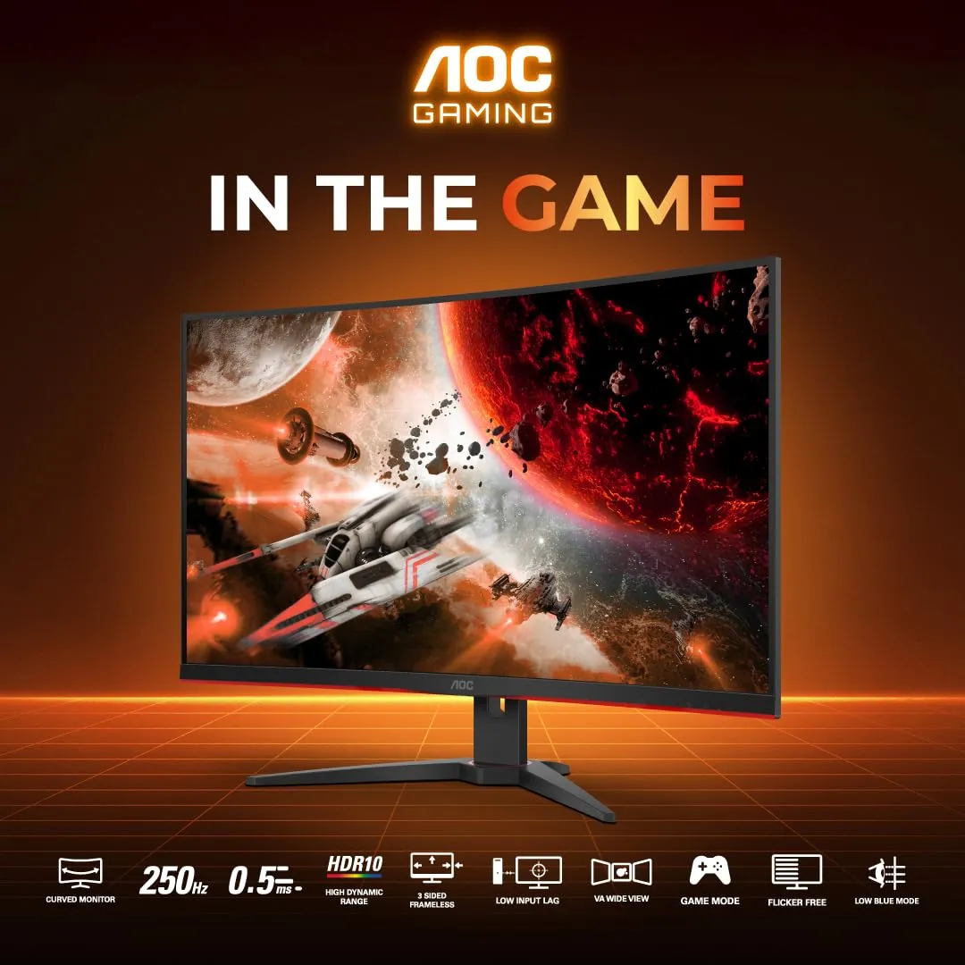 AOC C32G2ZE2 32 Inch Curved Gaming Monitor overview 1