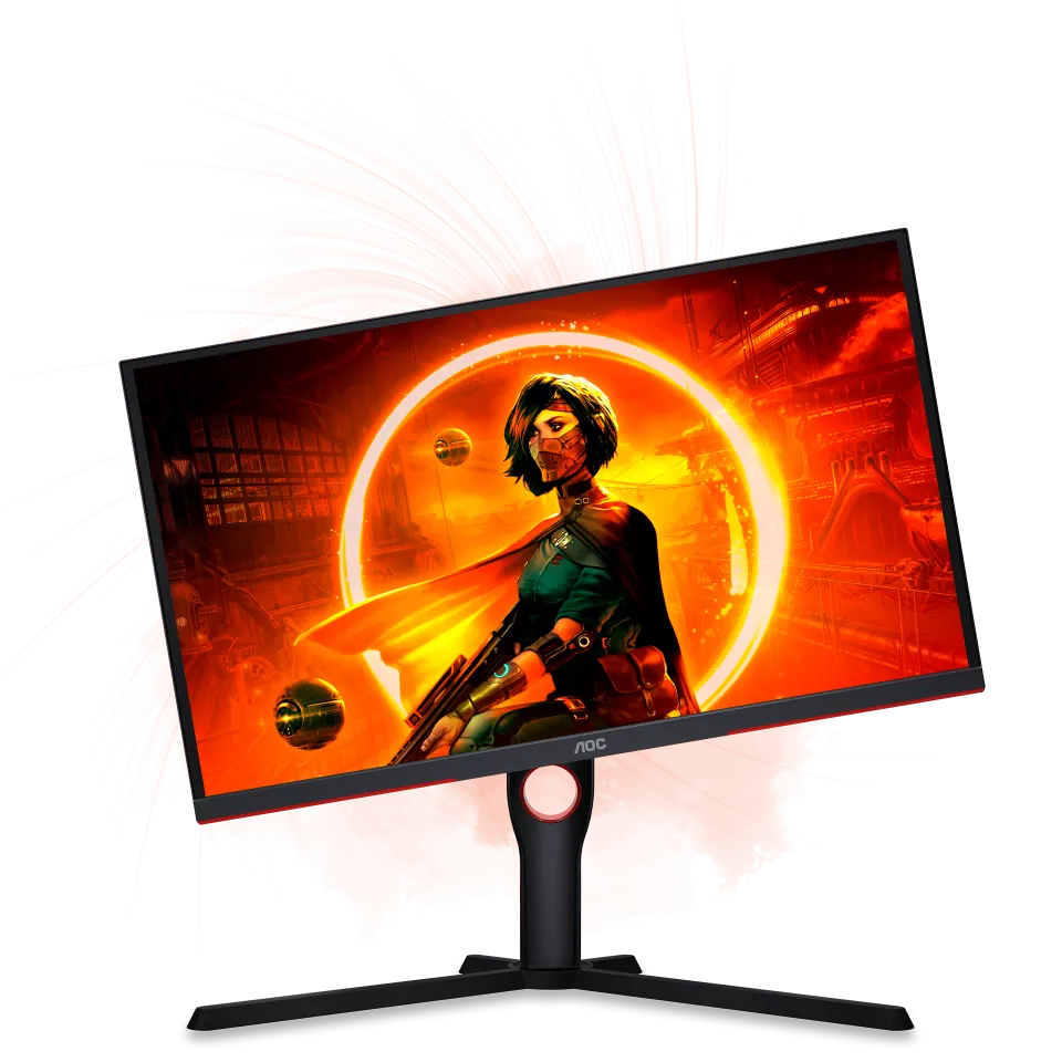 AOC Gaming 25G3ZM 25-inch 1920x1080, 240Hz, 0.5ms MPRT, FreeSync Premium, Full HD Monitor ( HDMI, DisplayPort, USB hub) black/red overview 2
