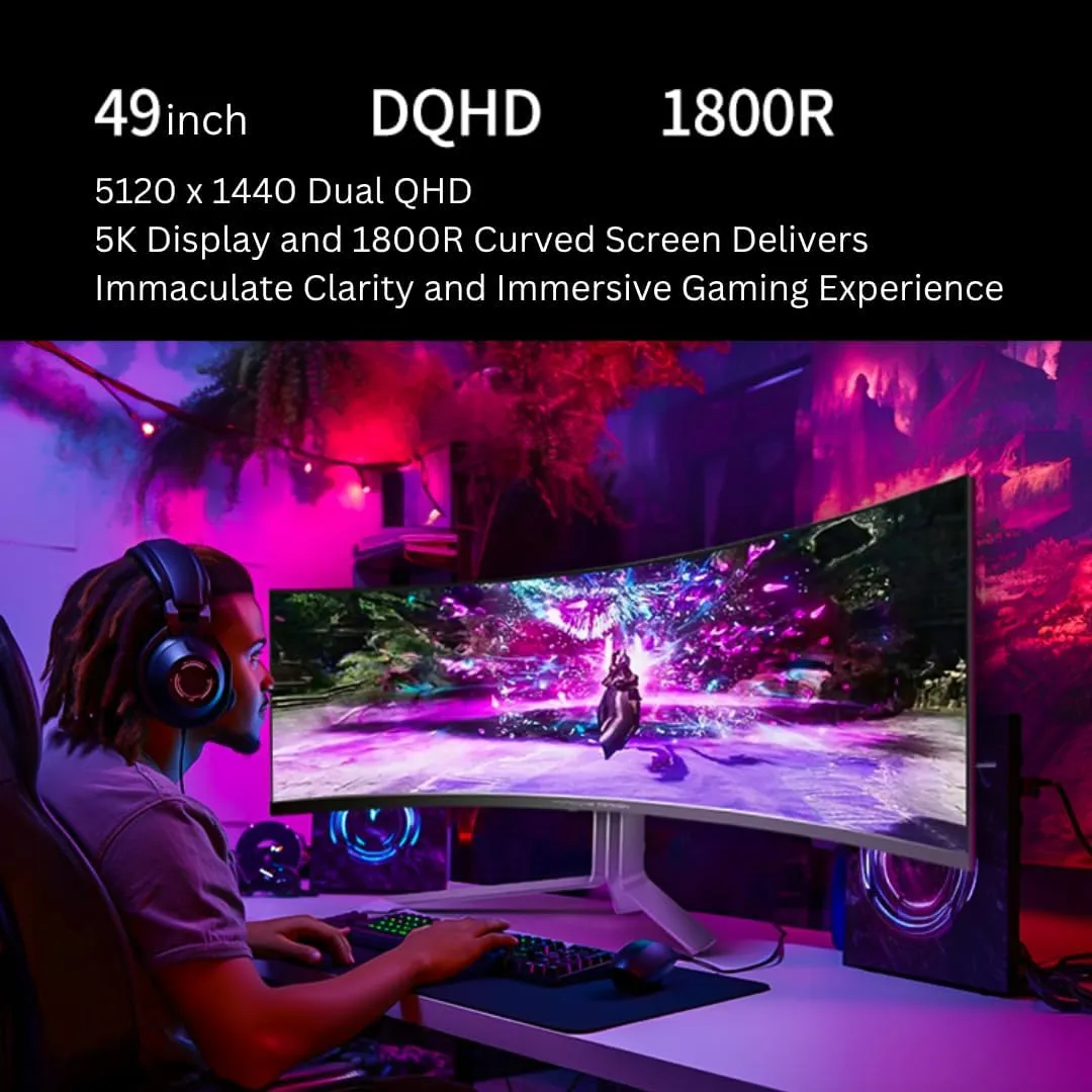 AOC PD49 Porsche Design 49 Inch QD-OLED Curved Gaming Monitor overview 2