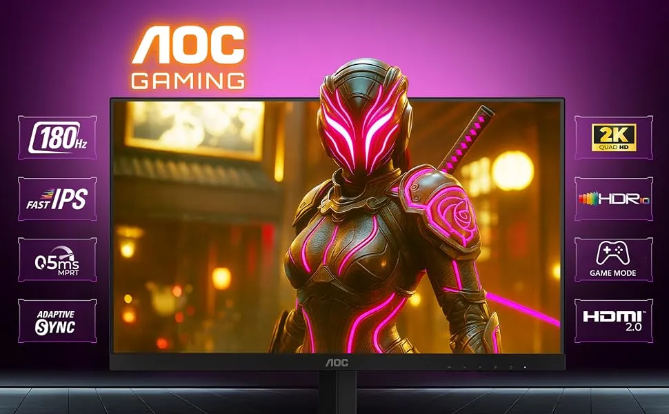 AOC Q27G11E 27 Inch Gaming Monitor overview 1