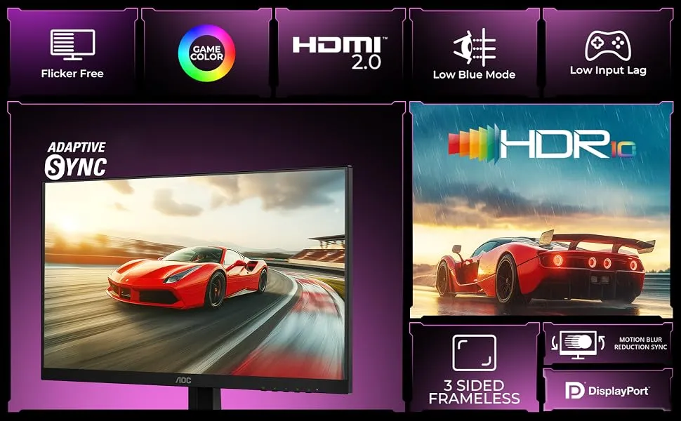 AOC Q27G11E 27 Inch Gaming Monitor overview 2