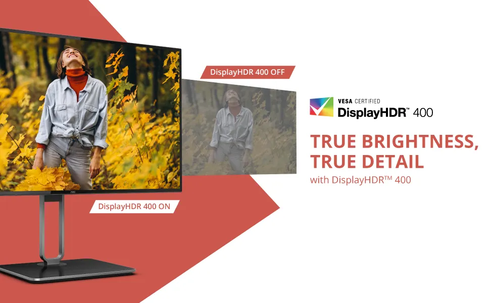 AOC U27U2DP 27" 4K UHD IPS Monitor with USB‑C Docking HDR400 overview 3