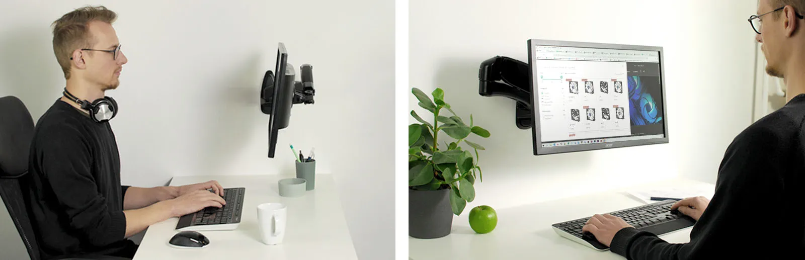 ARCTIC W1-3D Gas Spring Monitor Wall Mount overview 1