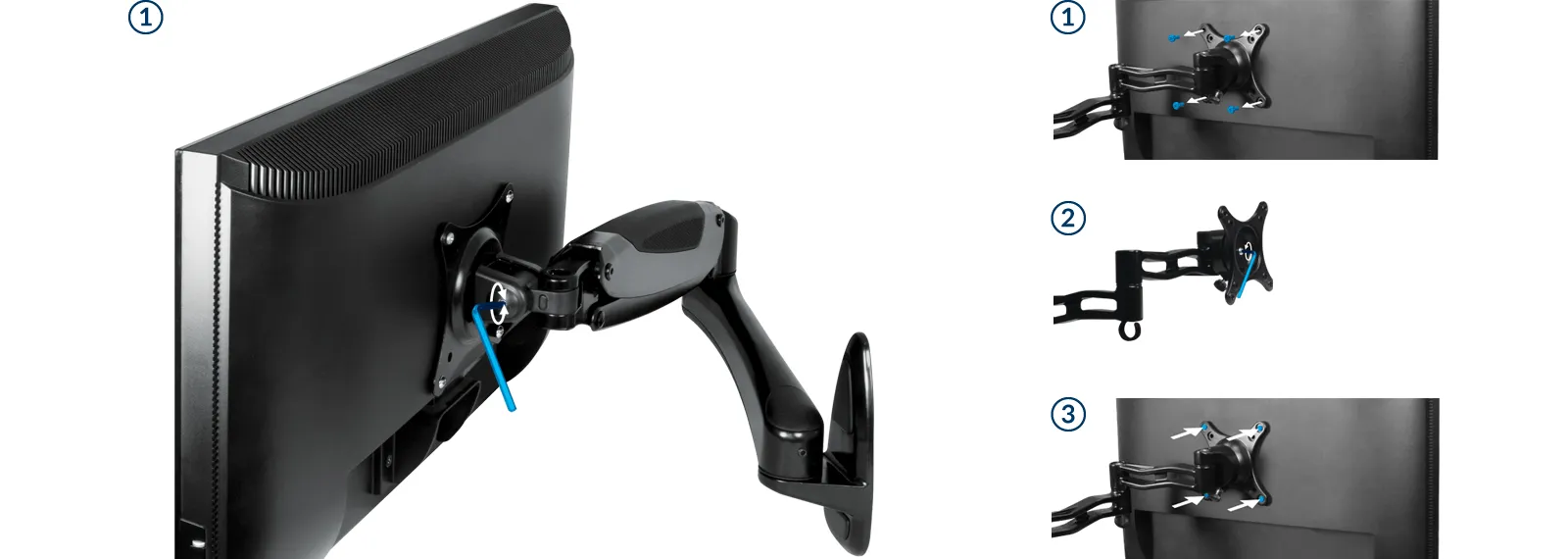 ARCTIC W1-3D Gas Spring Monitor Wall Mount overview 4