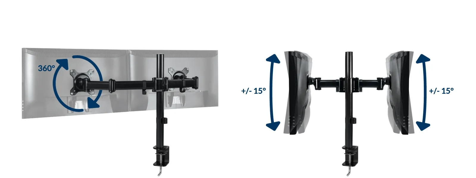 ARCTIC Z2 Basic Dual Arm Monitor Desk Mount (Black) overview 2
