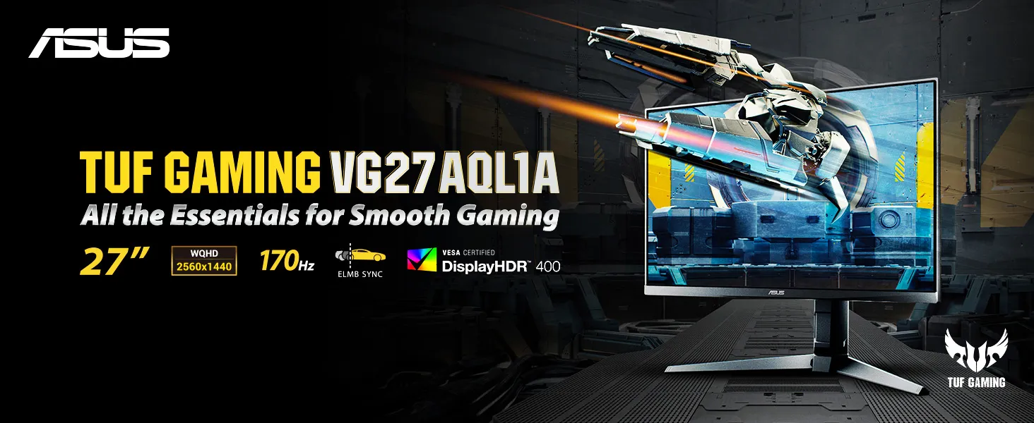 ASUS TUF Gaming VG27AQL1A 27" 16:9 170 Hz Adaptive-Sync QHD IPS Gaming Monitor overview 1