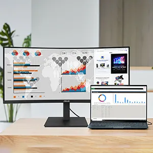 ASUS VA34VCPSR 34 inch 3440x1440 100 Hz Docking Monitor overview 3
