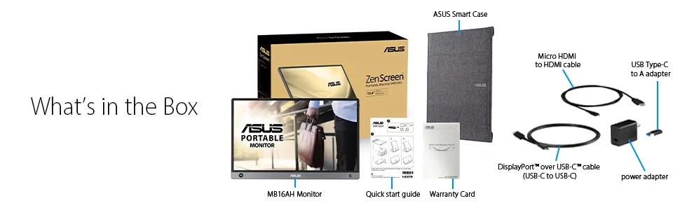 ASUS ZenScreen MB16AH 15.6" 16:9 Portable IPS Monitor overview 9