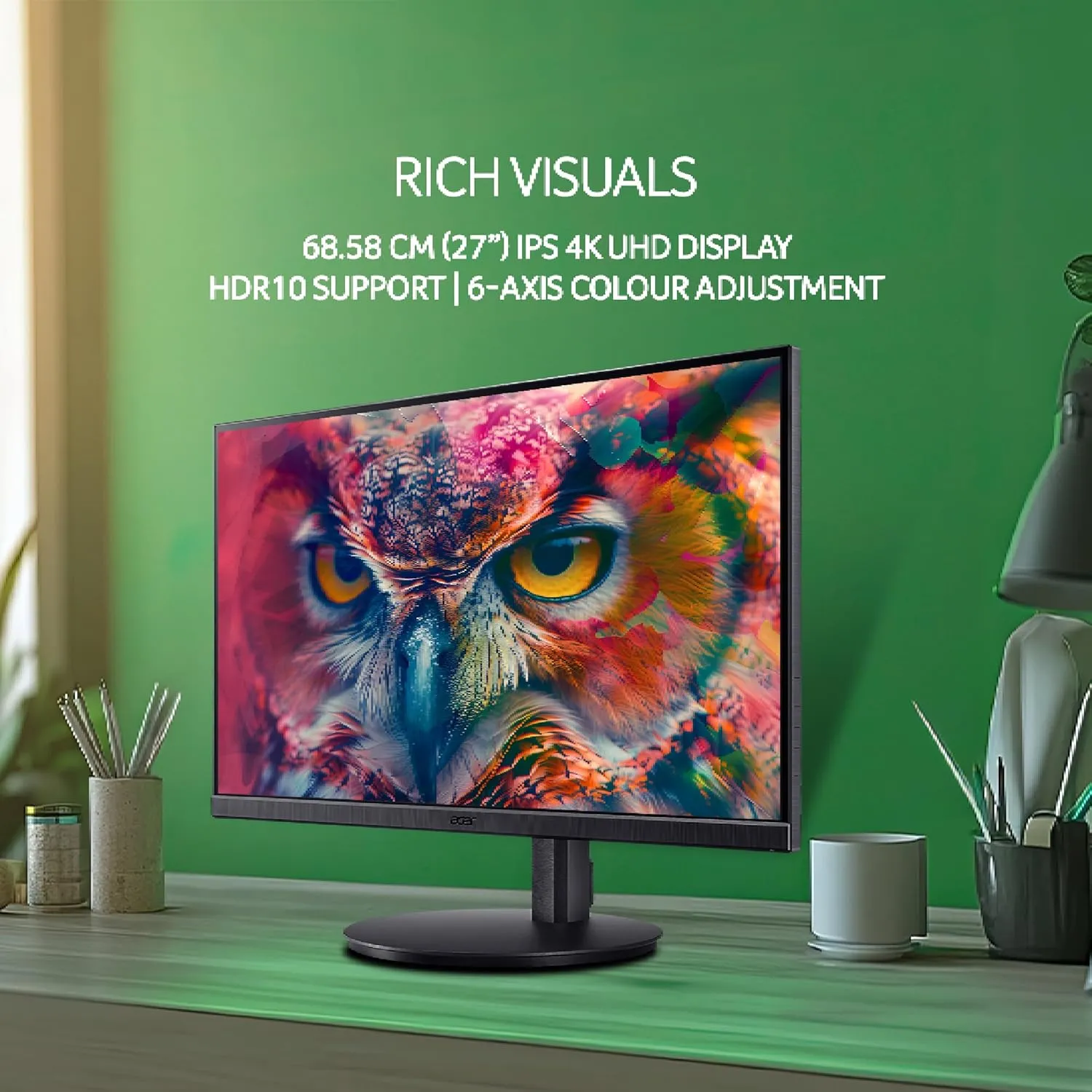 Acer CB272K 27 Inch UHD 4K 3840 X 2160 Pixels IPS Backlit LED LCD Monitor overview 1