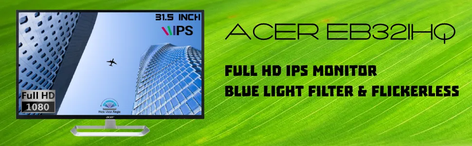 Acer EB321HQ 31.5 Inch (80.01 Cm) IPS Full HD (1920 x 1080) Pixels LCD Monitor overview 1