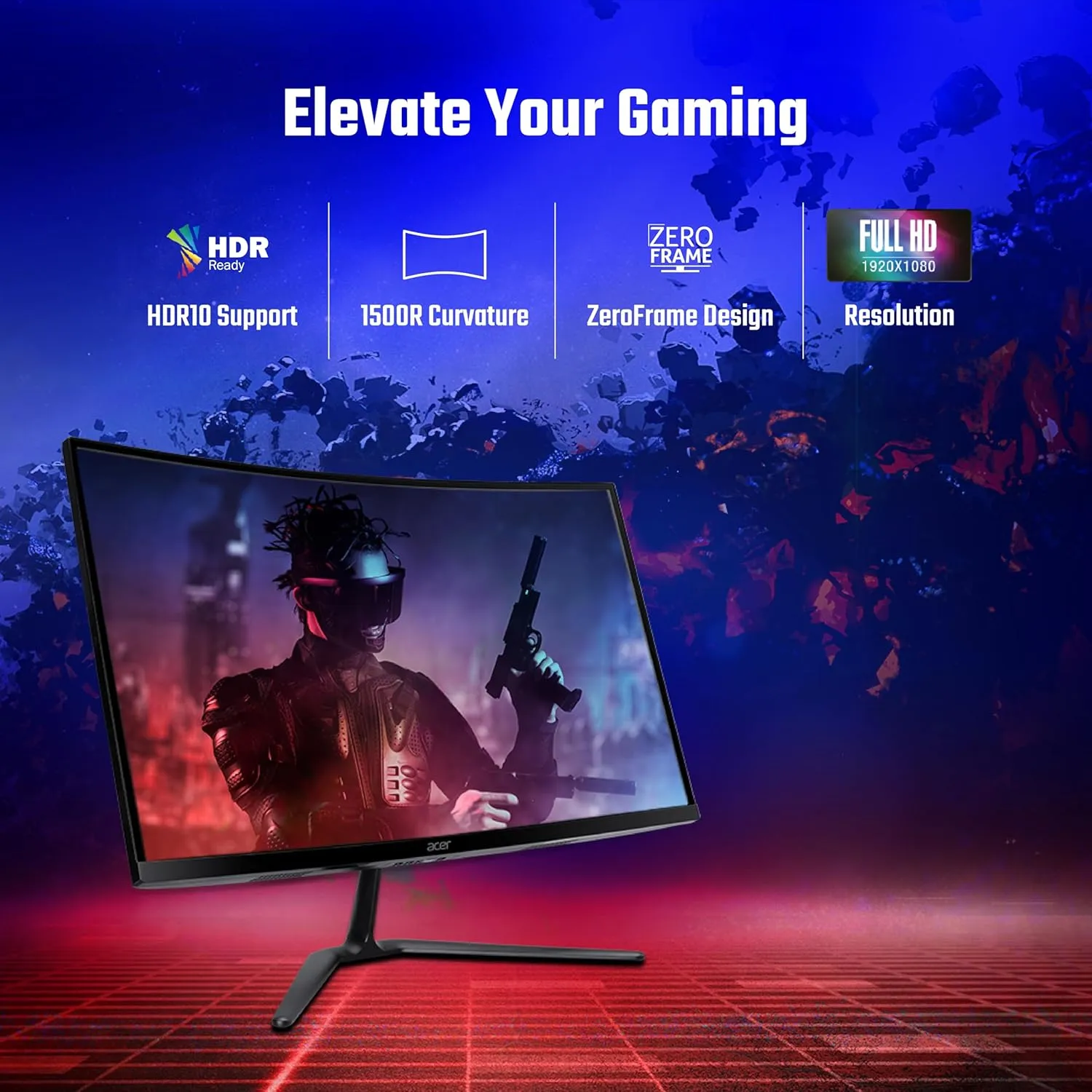 Acer ED270 Z 27 Inch Full HD 1500 R Curved Gaming Backlit LED LCD Monitor (Black) overview 1