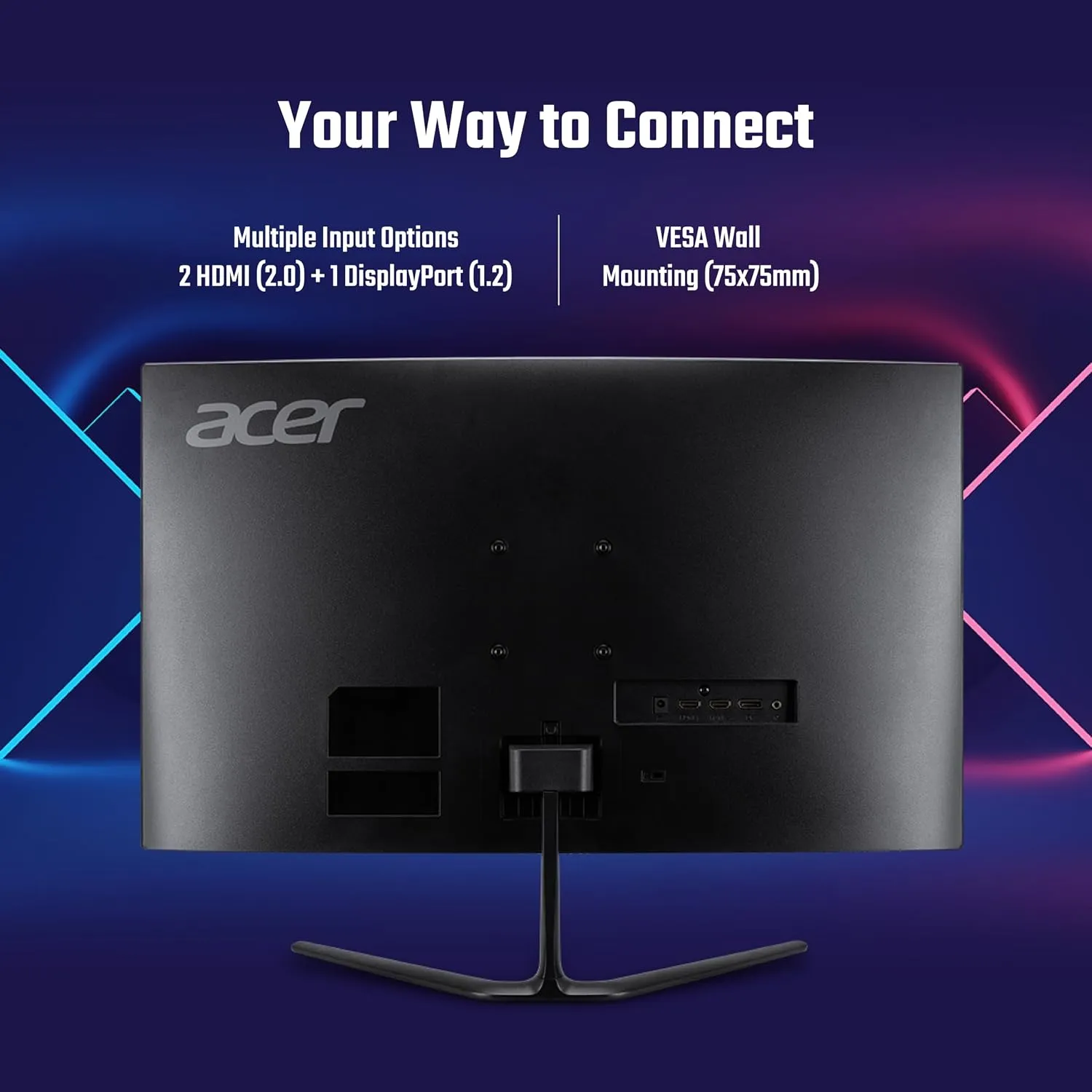 Acer ED270 Z 27 Inch Full HD 1500 R Curved Gaming Backlit LED LCD Monitor (Black) overview 4