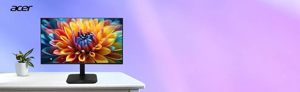 Acer KA270 P6 27 Inch IPS Full HD Backlit LED Monitor I 144Hz Refresh Rate, 1MS VRB, AMD FreeSync I 99% sRGB I 1 x VGA 1 x HDMI with Inbox HDMI Cable I Zero Frame Design I Eye Care I Stereo Speakers overview 1