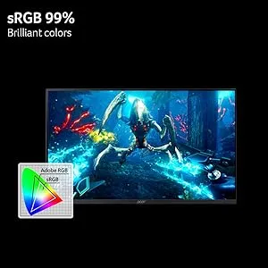 Acer Nitro VG240Y X1 23.8 Inch IPS Full HD Backlit LED Gaming Monitor I 0.5 MS Response I 200Hz Refresh Rate I SRGB 99%, HDR 10 I 2xHDMI, 1xDP I Stereo Speakers I AMD FreeSync Premium I Eye Care overview 2
