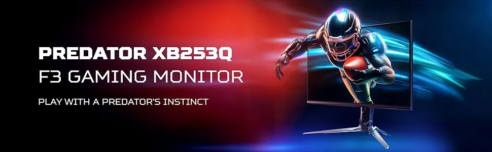 Acer Predator XB253Q F3 24.5 Inch IPS FHD Gaming Monitor overview 1