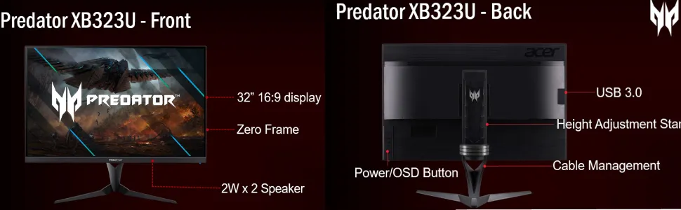 Acer Predator XB323U 32 Inch WQHD 2560 X 1440 Pixels IPS Monitor overview 9