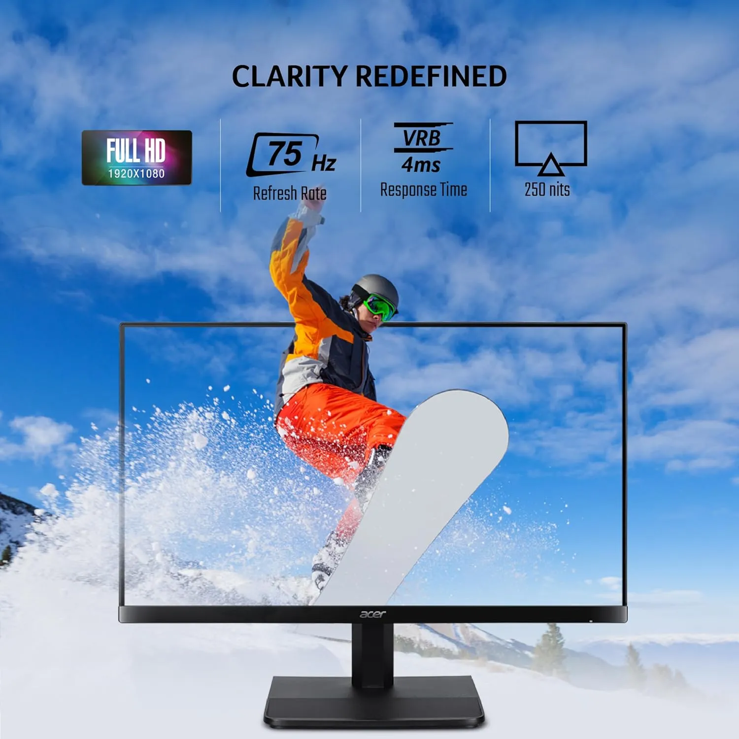 Acer Vt240Y 23.8 Inch IP Full Hd 10 Point Touch Backlit Led LCD Monitor (Black) overview 2