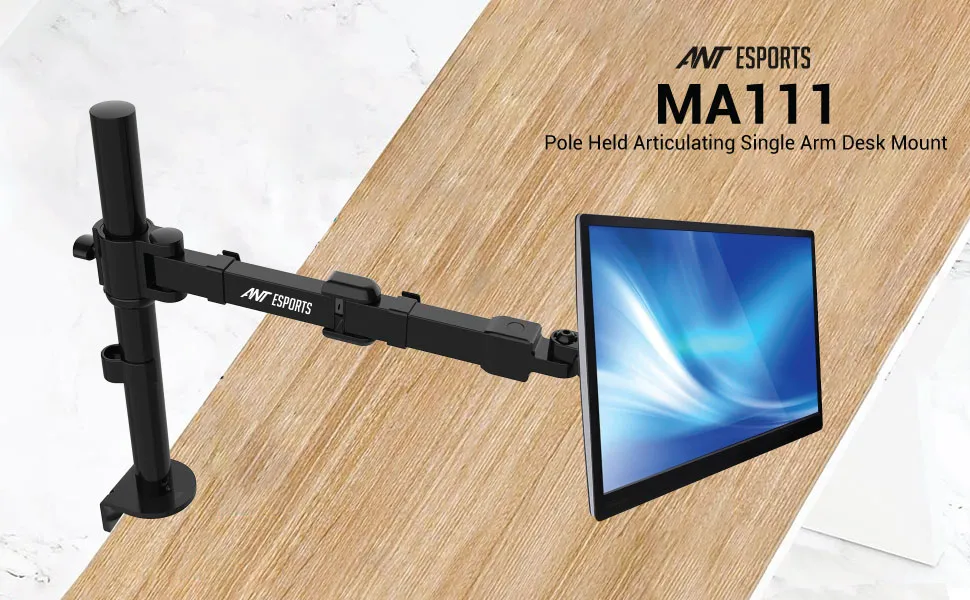 Ant Esports MA112 Dual Arm Articulating Monitor Desk Mount (Black) overview 1