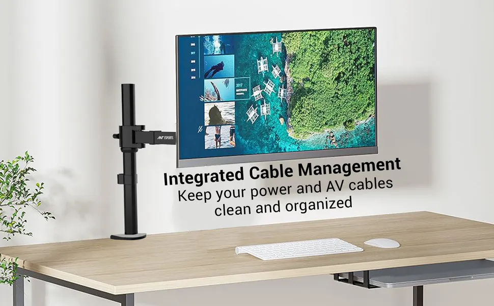 Ant Esports MA112 Dual Arm Articulating Monitor Desk Mount (Black) overview 5