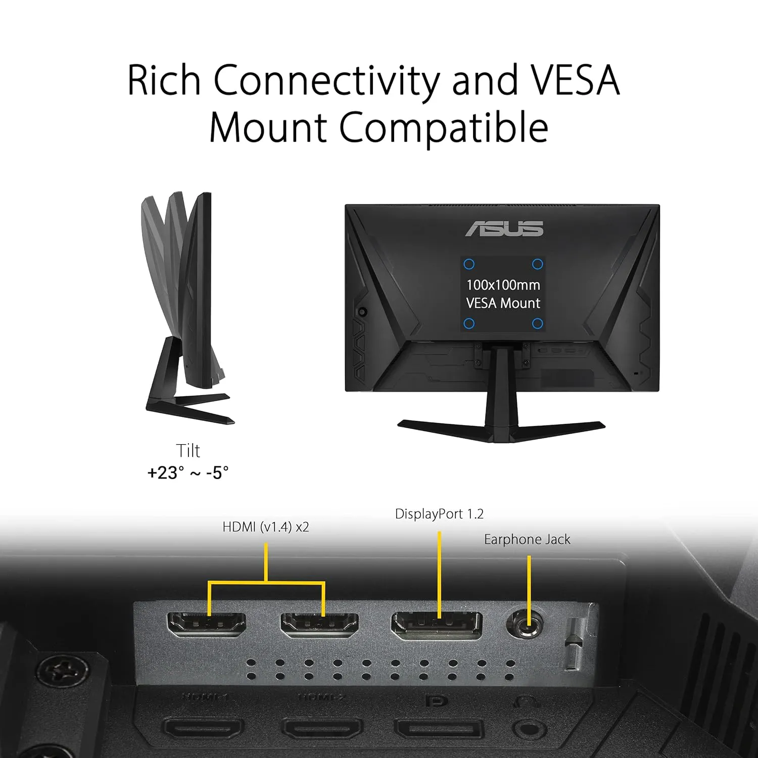 Asus TUF Gaming VG247Q1A 24 Inch Monitor overview 4