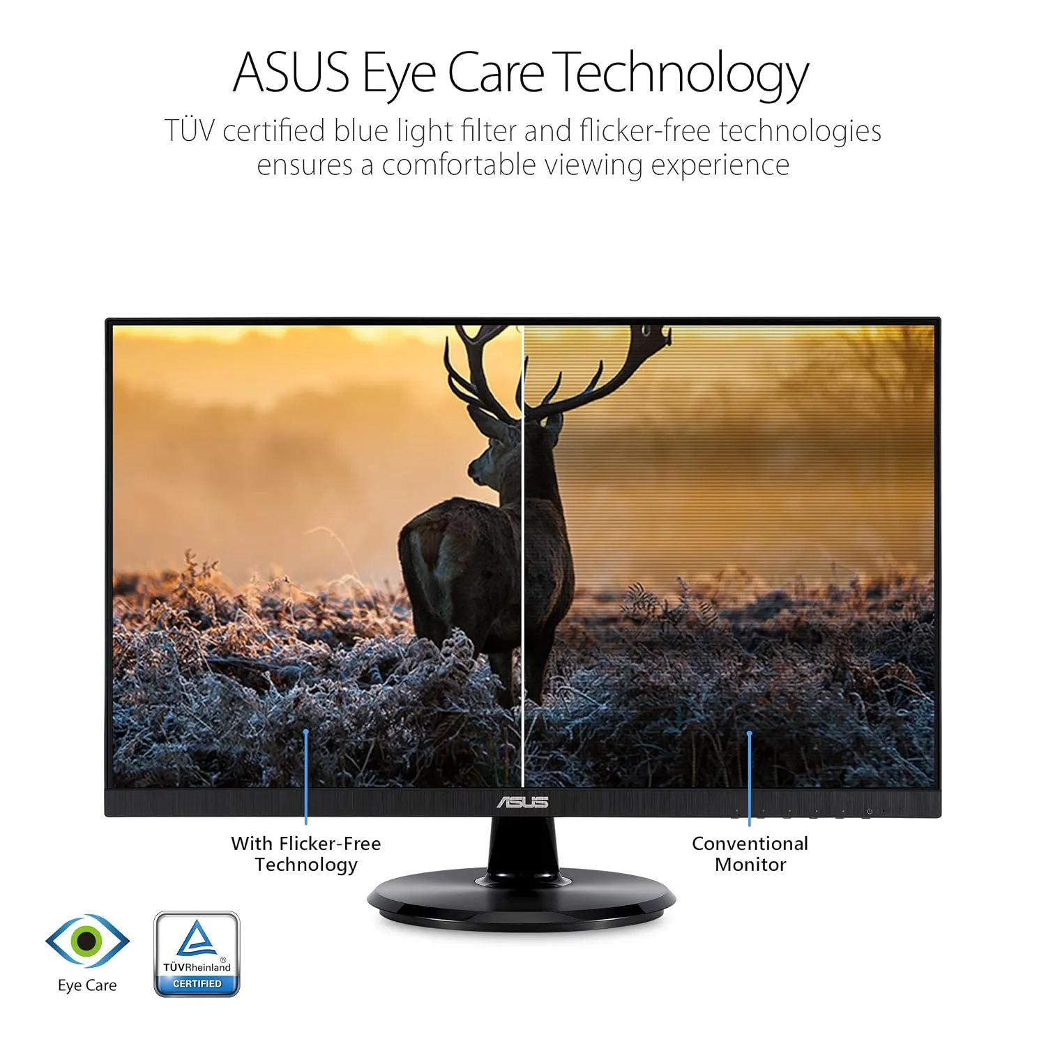 Asus VA24DQ Monitor FreeSync Eye Care IPS Monitor overview 3
