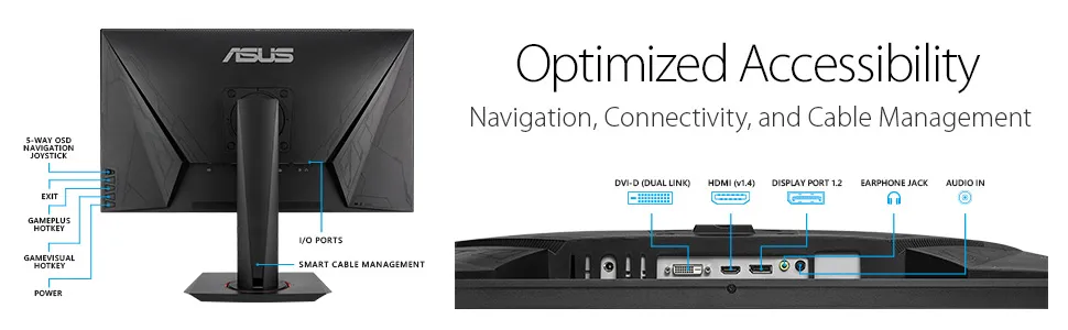 Asus VG278QR 27" FHD TN Monitor overview 5