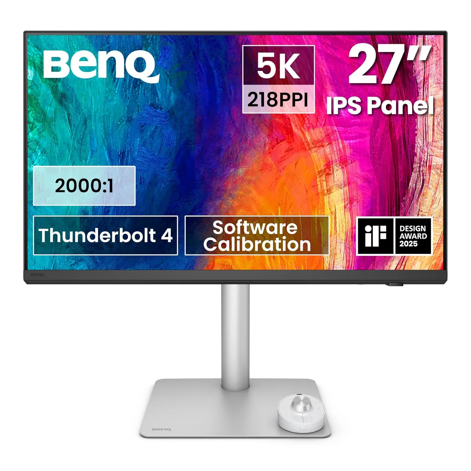 BENQ PD2730S 27 5K MONITOR, 90W THUNDERBOLT 4 DAISY CHAIN MONITOR WHITE