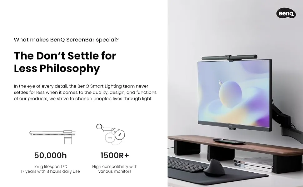 BenQ ScreenBar E-Reading LED Computer Monitor overview 7