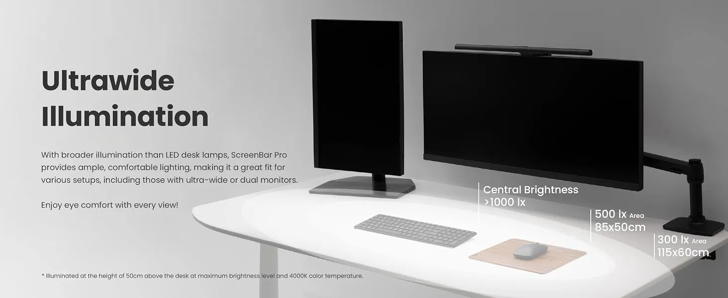 BenQ ScreenBar Pro Monitor Light Bar (silver) overview 3
