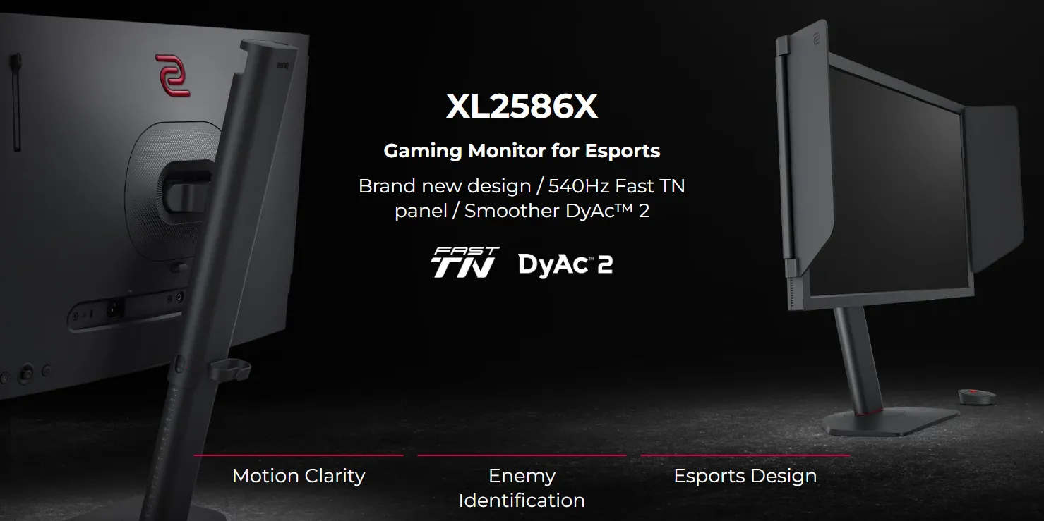 BenQ Zowie XL2586X Fast TN 540Hz DyAc™ 2 Gaming Monitor overview 1