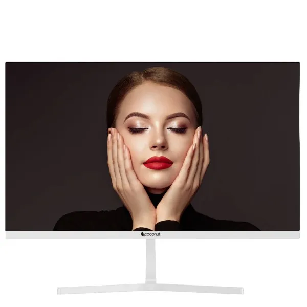 Coconut 24 Inch LED Frameless Ultra slim HD Monitor, 75Hz Refresh Rate, 1080p - White